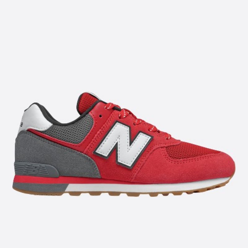 Detské červené tenisky New Balance GC574ATG