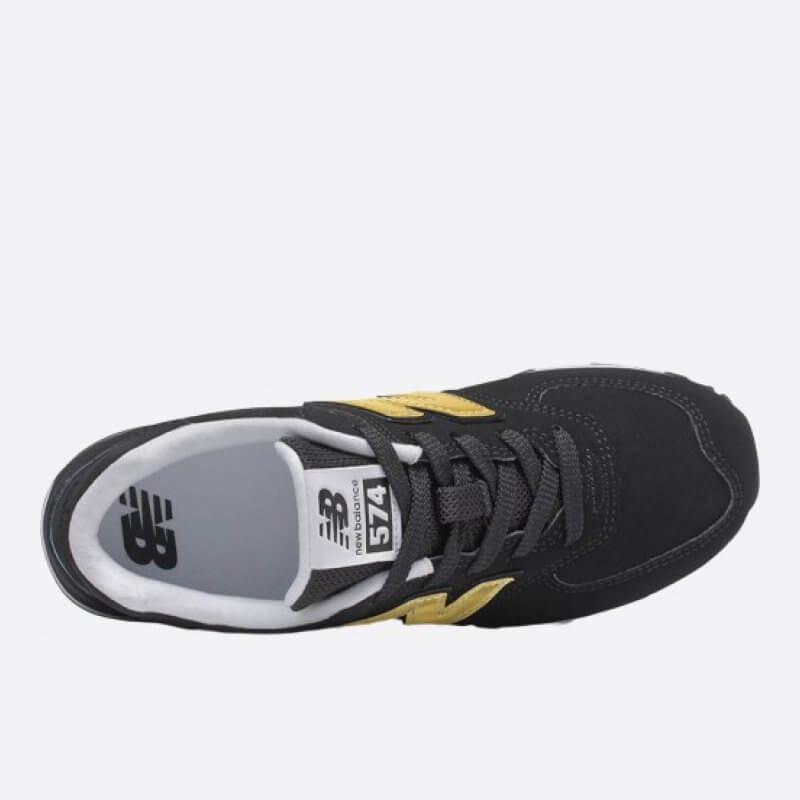 Dětske čierne tenisky New Balance GC574MTK horná strana