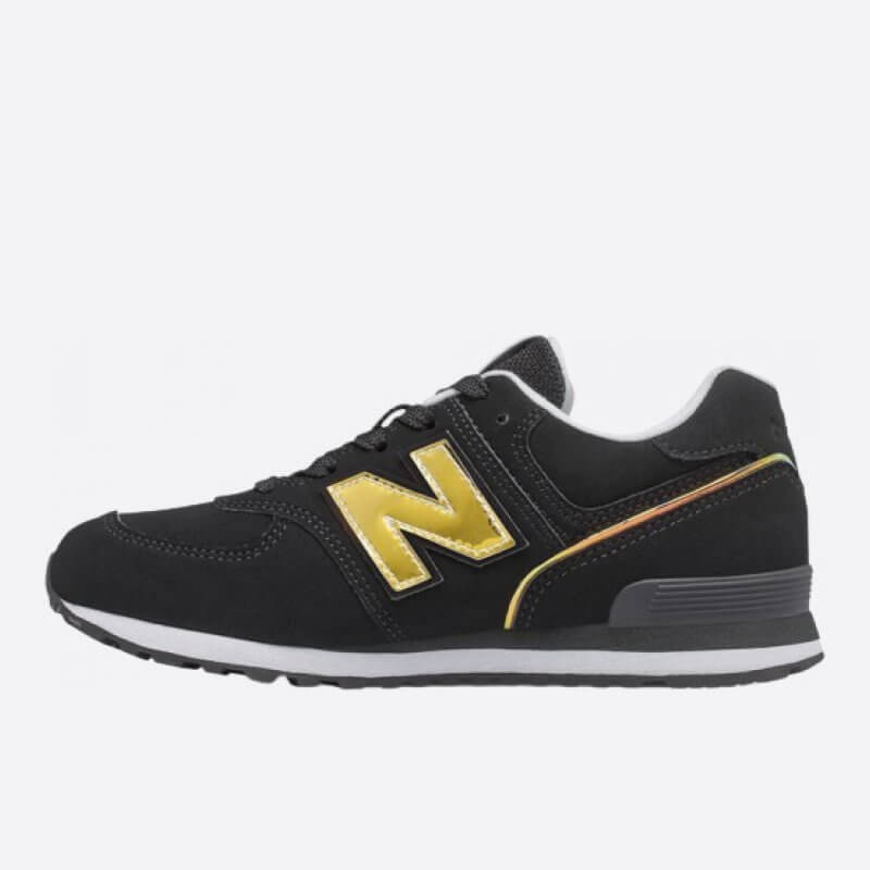 Dětske čierne tenisky New Balance GC574MTK ľavá strana