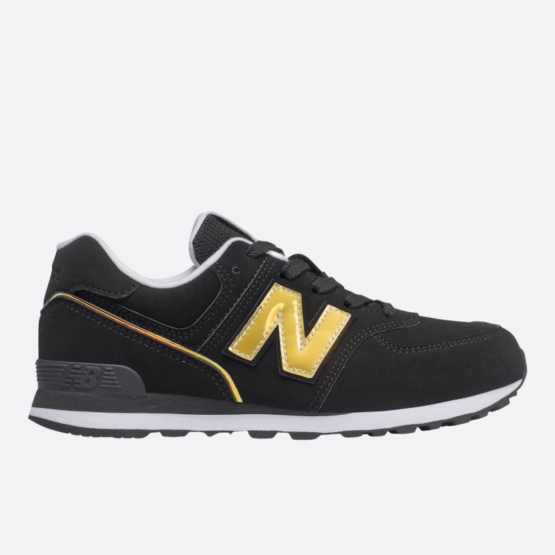 Dětske čierne tenisky New Balance GC574MTK