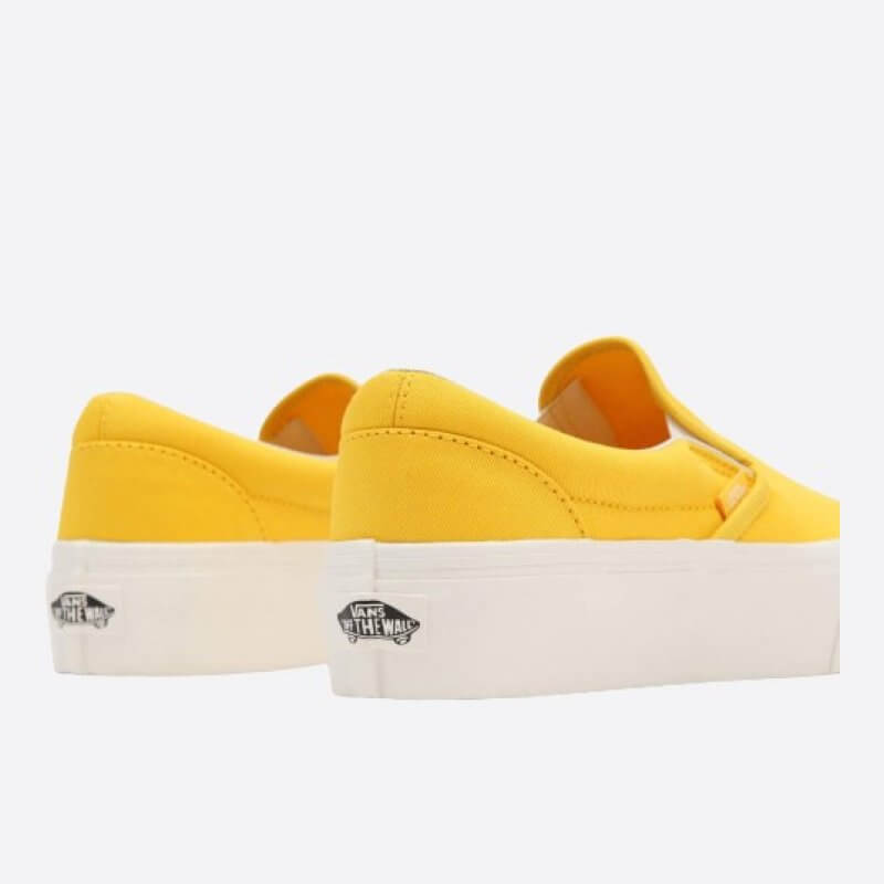 VANS UA CLASSIC SLIP-ON PLATFORM (TWILL) FREESIA/BLANC pata