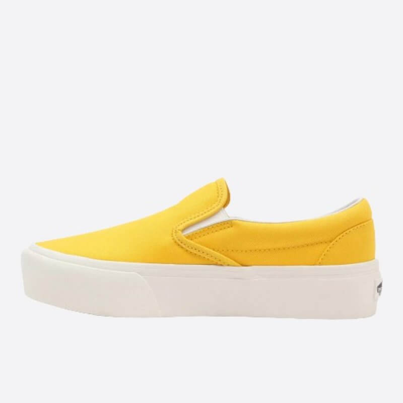VANS UA CLASSIC SLIP-ON PLATFORM (TWILL) FREESIA/BLANC vnitřní strana