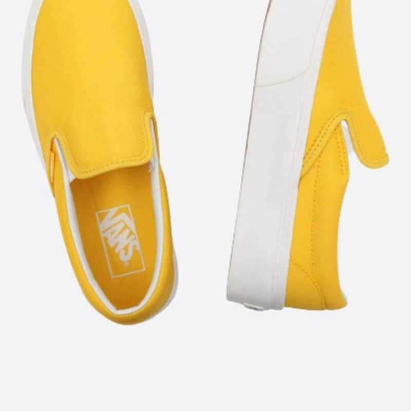 VANS UA CLASSIC SLIP-ON PLATFORM (TWILL) FREESIA/BLANC vrchní